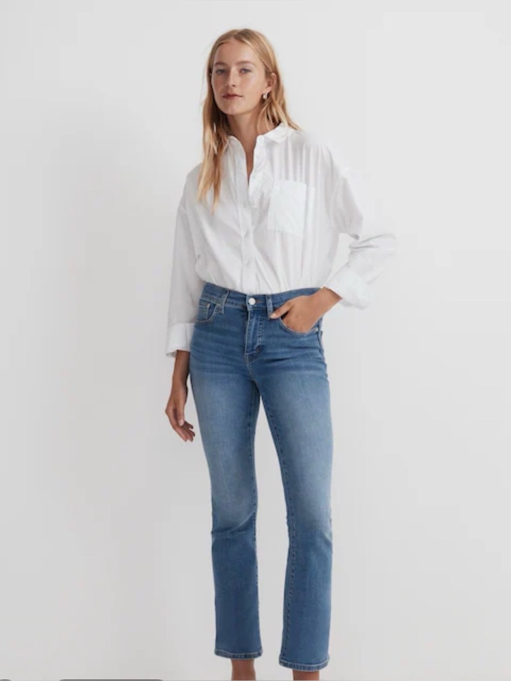 MADEWELL Mid-Rise Kick Out Jeans